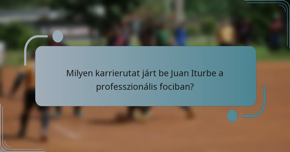 Milyen karrierutat járt be Juan Iturbe a professzionális fociban?